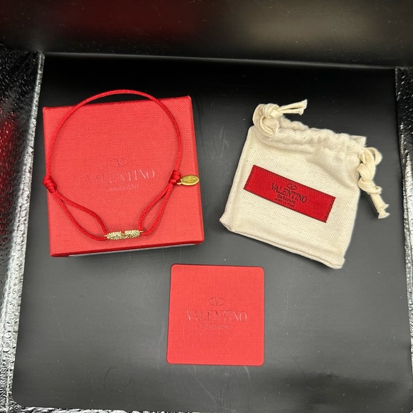 New Valentino Red Bracelet with Gold Accents & Swarovski crystals - Picture 4 of 6